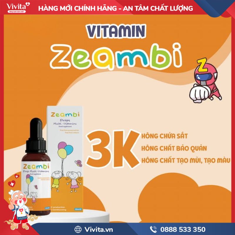 Công dụng của Zeambi Drops Multi-vitamins