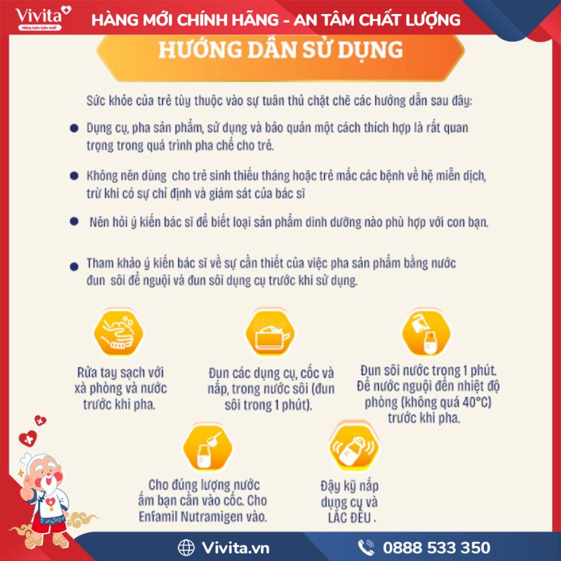 Hướng dẫn cách sử dụng Nutramigen 