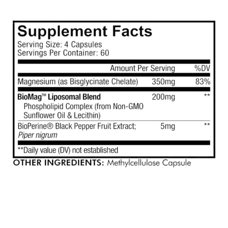 Liposomal Magnesium Glycinate Codeage hỗ trợ cơ bắp, giấc ngủ (240 viên)