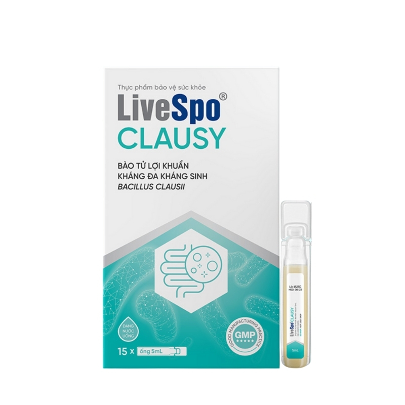 Livespo Clausy Ống Uống Hỗ Trợ Bổ Sung Lợi Khuẩn (Hộp 25 ống x 5ml)