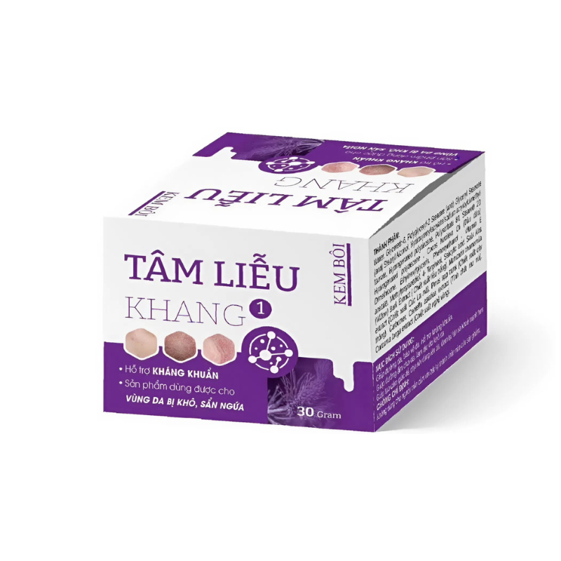 Kem Bôi Tâm Liễu Khang 1 Hỗ Trợ Kháng Khuẩn Và Làm Dịu Da (Hộp 30 gram)