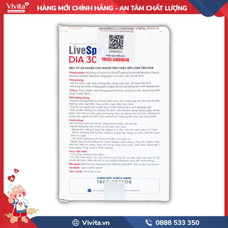 Thành phần Livespo DIA 30