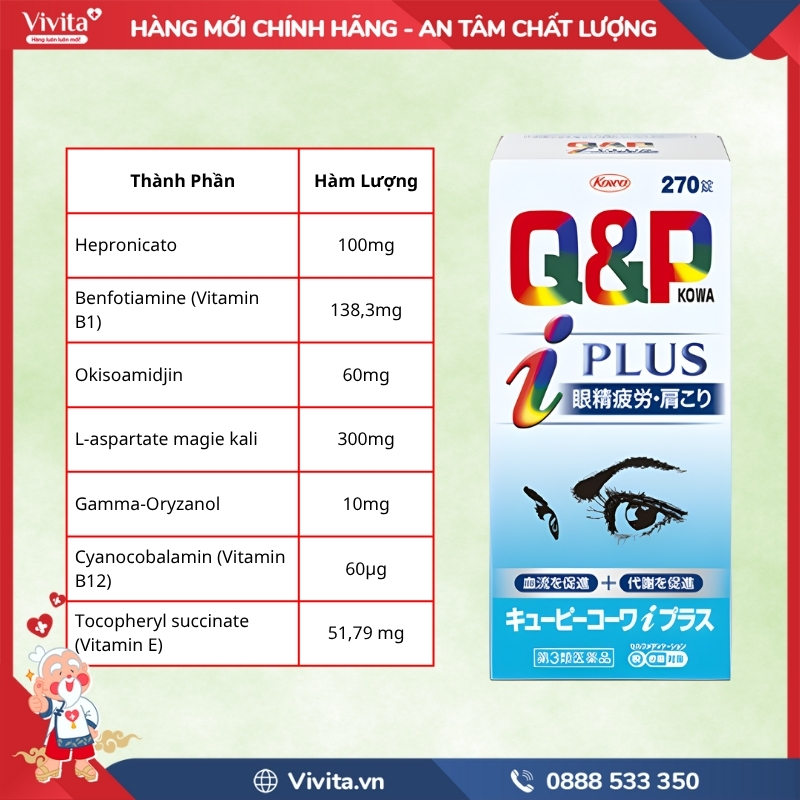 thành phần Q&P Kowa i Plus