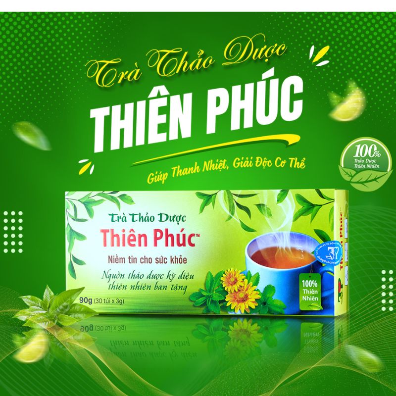 Trà Thảo Dược Thiên Phúc giúp thanh nhiệt, giải độc, tăng cường sức khỏe (30 túi lọc)