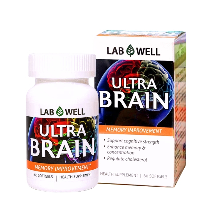 Ultra Brain Mỹ Viên Uống Hỗ Trợ Bổ Sung DHA Và EPA Cho Cơ Thể (Hộp 60 viên)