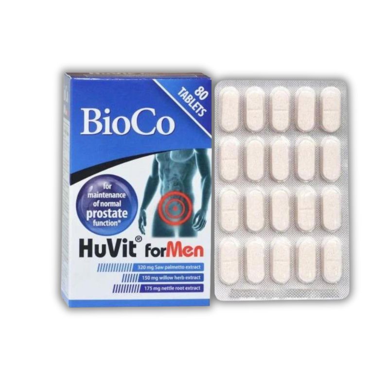 Bioco Huvit For Men Viên Uống Hỗ Trợ Chức Năng Tiền Liệt (4 vỉ x 20 viên)