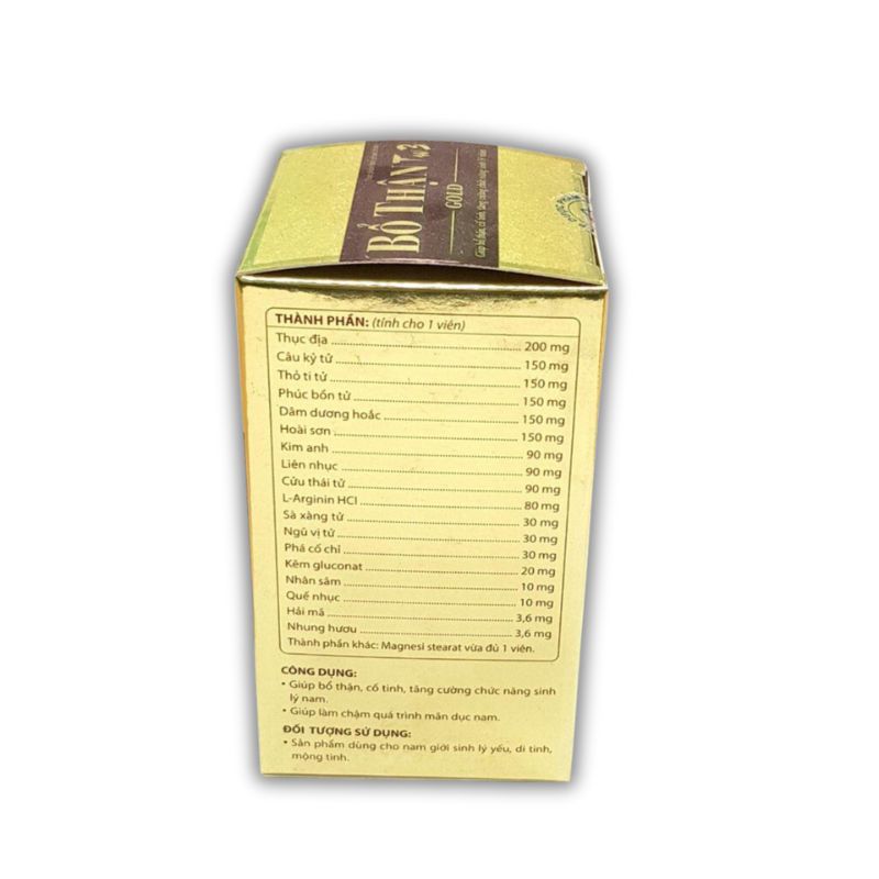 Bổ Thận Tw3 Gold Viên Uống Hỗ Trợ Bổ Thận, Tăng Cường Chức Năng Sinh Lý Nam, Hỗ Trợ Làm Chậm Quá  Trình Mãn Dục Ở Nam Giới (Hộp 30 viên)