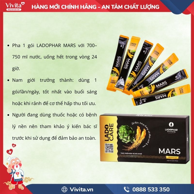 Cách dùng LADOPHAR LADO CARE MARS