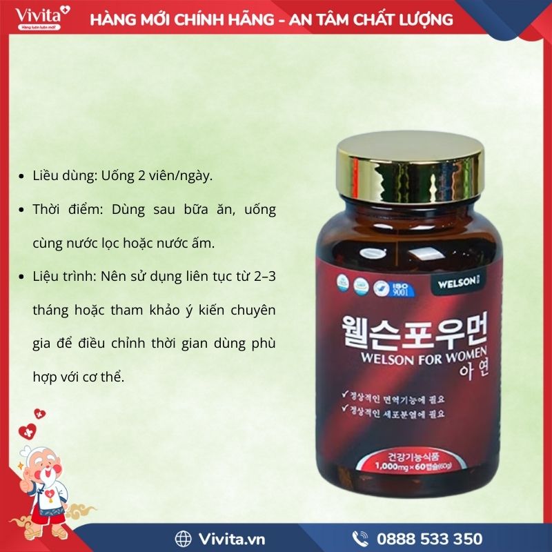 Cách dùng Welson For Women