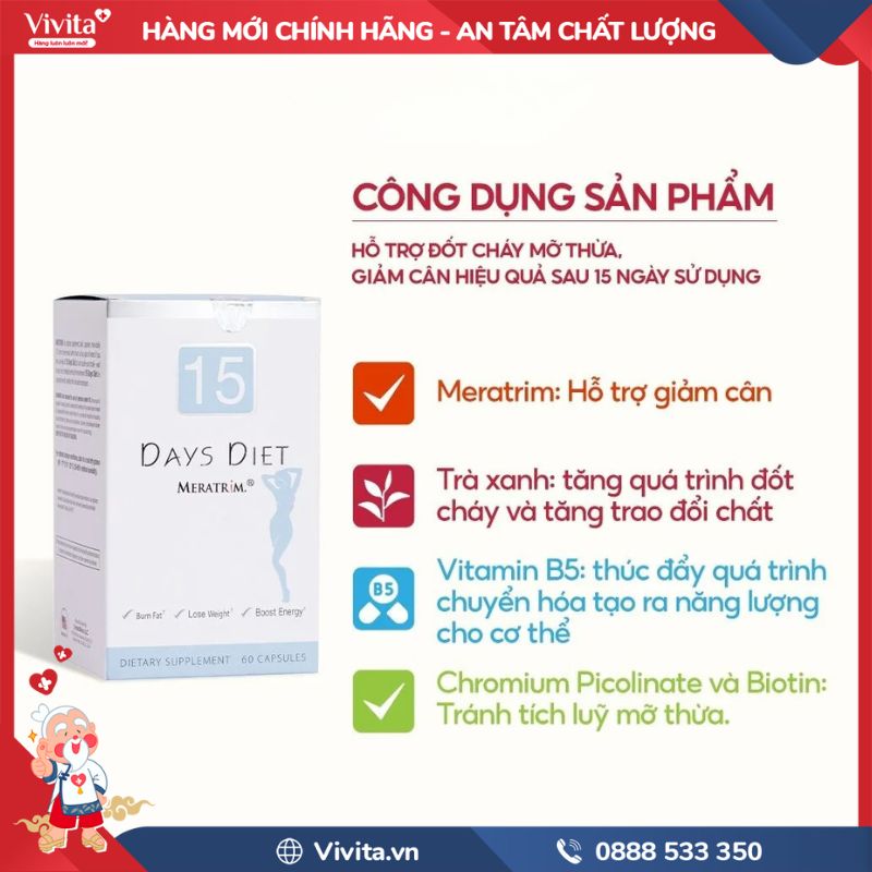 Công dụng của 15 Days Meratrim  