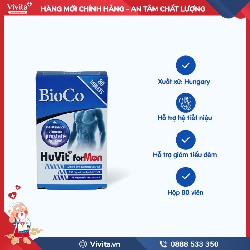 Công dụng Bioco Huvit For Men