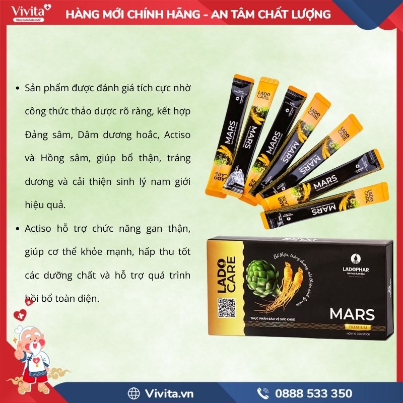 LADOPHAR LADO CARE MARS có tốt không?