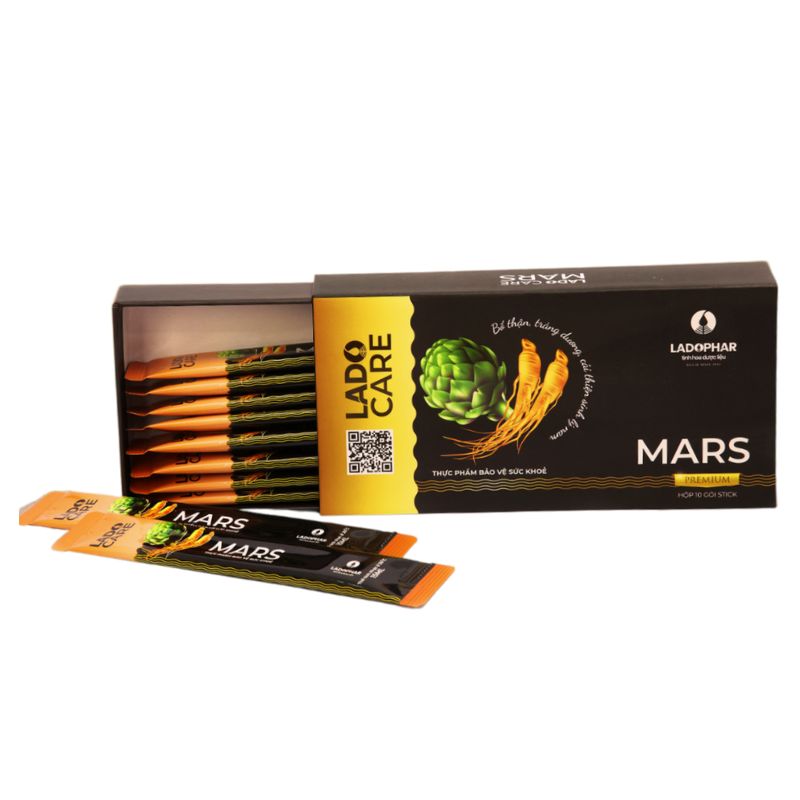 Bột LADO CARE MARS LADOPHAR hỗ trợ bổ thận, tráng dương và cải thiện sinh lý nam giới (10 gói)