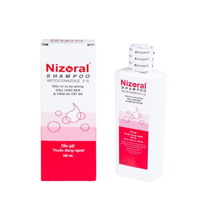 Nizoral Shampoo Thái Lan Dầu Gội Điều Trị Gàu, Lang Ben, Viêm Da Tiết Bã (Chai 100ml)