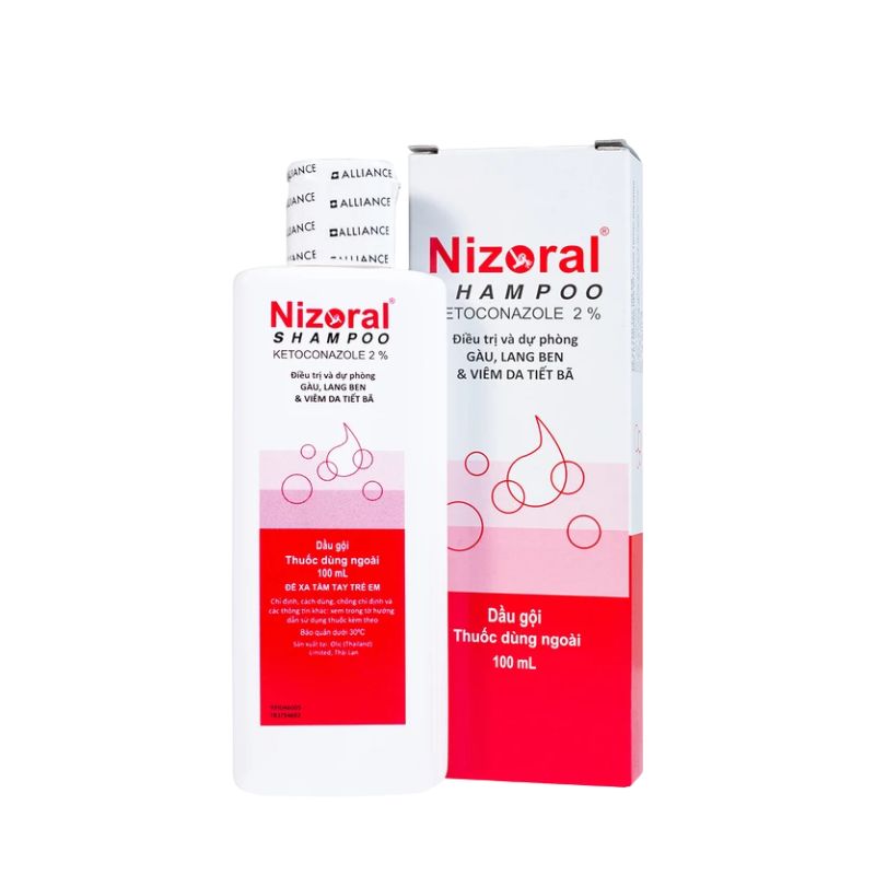 Nizoral Shampoo Thái Lan Dầu Gội Điều Trị Gàu, Lang Ben, Viêm Da Tiết Bã (Chai 100ml)