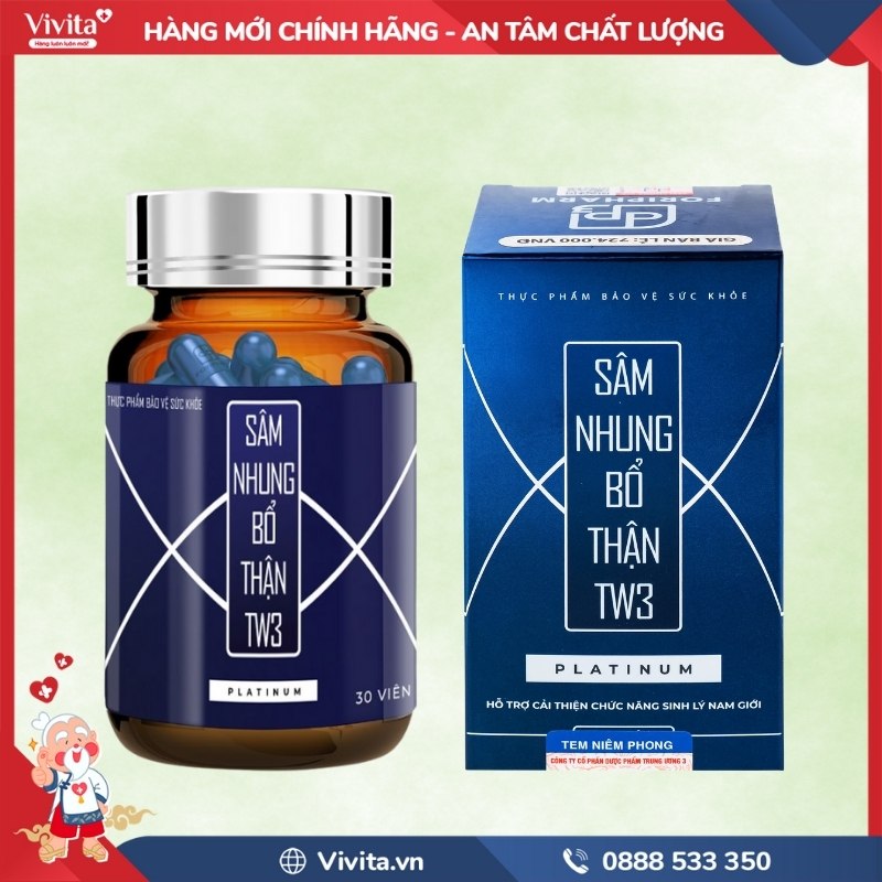 Sâm Nhung Bổ Thận TW3 Platinum chính hãng