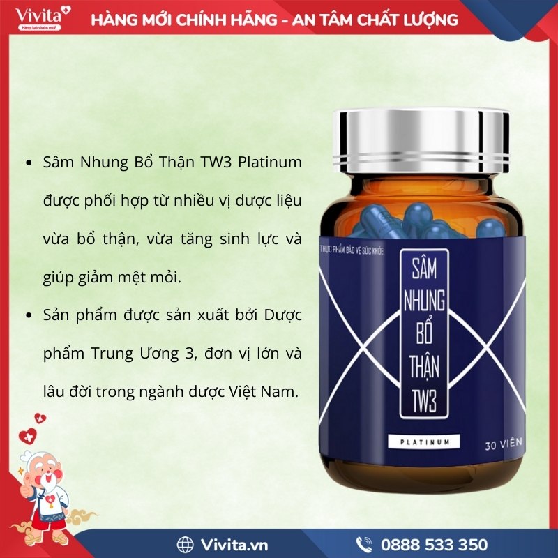 Sâm Nhung Bổ Thận TW3 Platinum có tốt không?