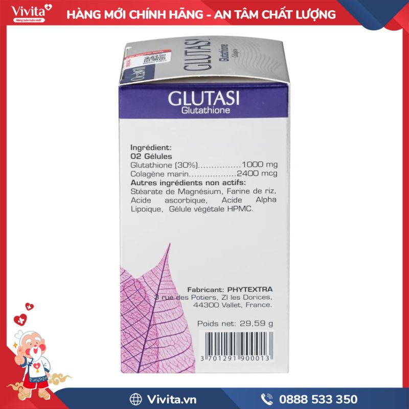 Thành phần của Glutasi Ocavill