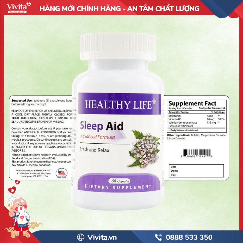 Thành phần Healthy Life Sleep Aid