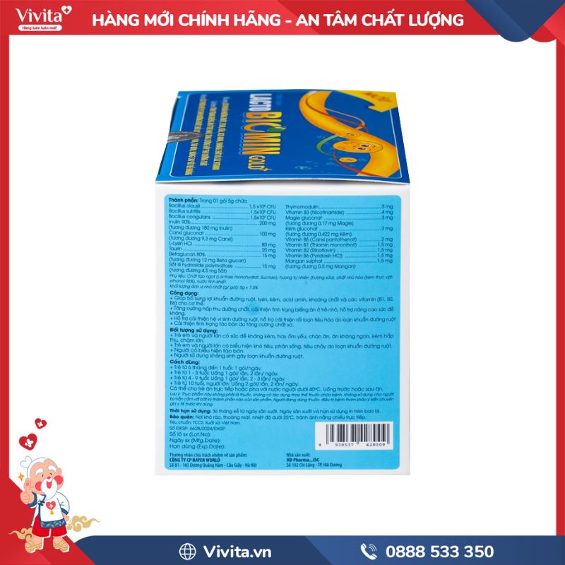 Thành phần của Lacto Biomin Gold