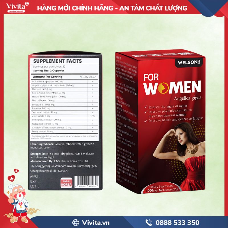 Thành phần Welson For Women