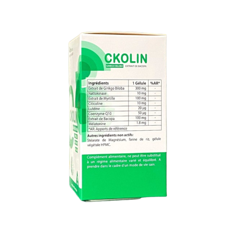 Viên uống Ckolin Kenpharma của Pháp tăng cường tuần hoàn máu não, cải thiện trí nhớ (30 viên)