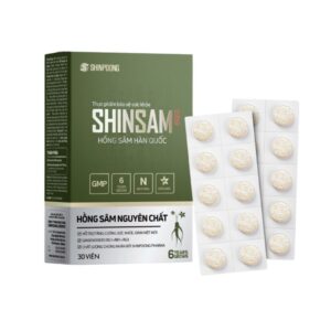 Hồng sâm Shinsam Shinpoong hỗ trợ tăng cường sức khỏe, giảm mệt mỏi (Hộp 30 viên)