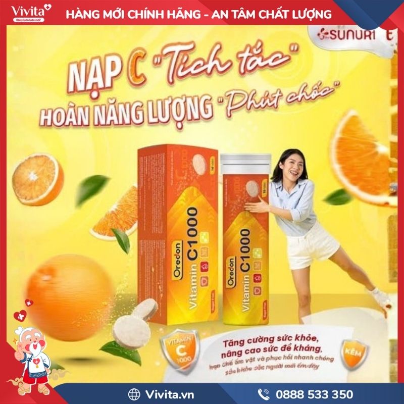 Công dụng của Oredon Vitamin C1000 