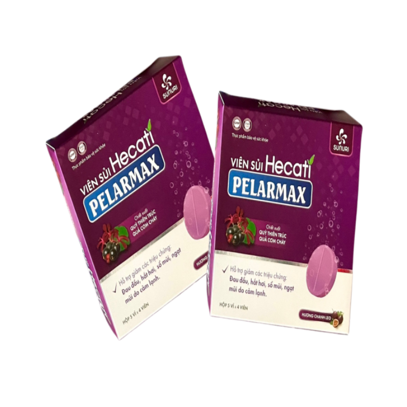 Viên Sủi Hecati Pelarmax Hỗ Trợ Giảm Đau Đầu, Sổ Mũi, Hắt Hơi (Hộp 5 vỉ x 4 viên)