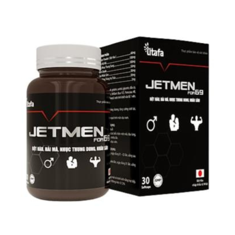 Viên uống Jetmen For69 hỗ trợ bổ thận, tráng dương (Hộp 30 viên)