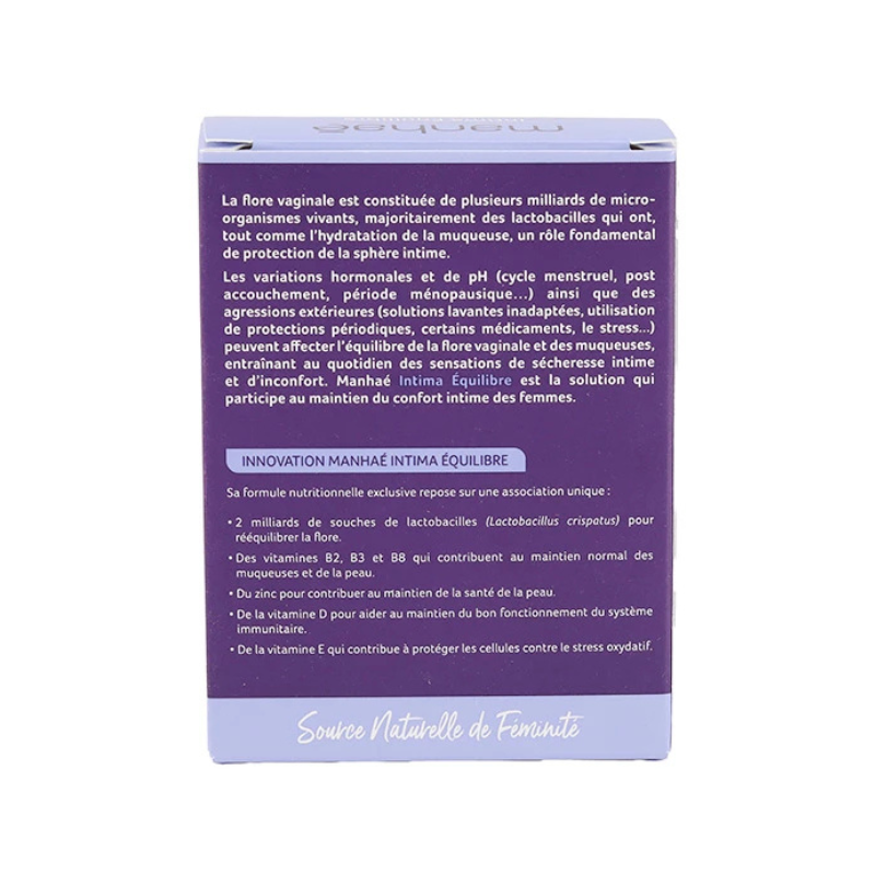 Manhae Intima Equilibre Pháp Viên Uống Hỗ Trợ Điều Trị Viêm Phụ Khoa (Hộp 30 viên)