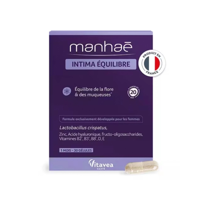 Manhae Intima Equilibre Pháp Viên Uống Hỗ Trợ Điều Trị Viêm Phụ Khoa (Hộp 30 viên)