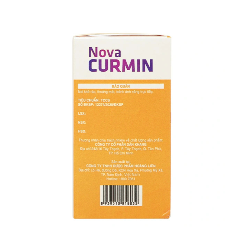 Nova Curmin Viên Uống Hỗ Trợ Bảo Vệ Niêm Mạc Dạ Dày (Hộp 30 viên)