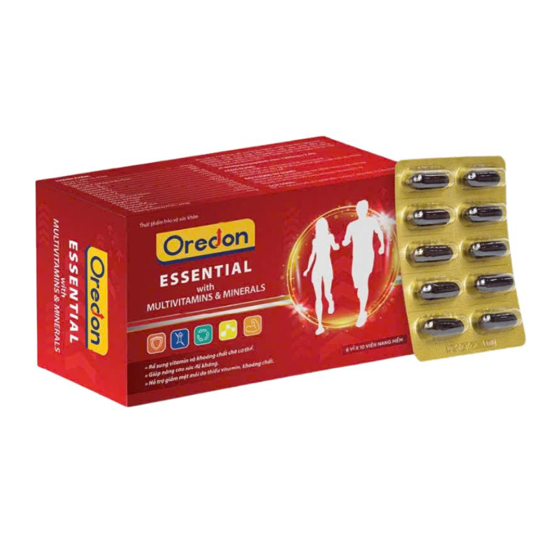 Oredon Essential Viên Uống Hỗ Trợ Nâng Cao Sức Đề Kháng (Hộp 6 vỉ x 10 viên)