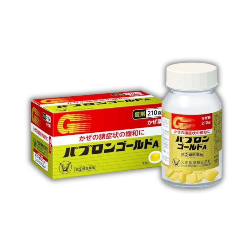 Taisho Pabron Gold A Viên Uống Hỗ Trợ Giảm Cảm Cúm, Nghẹt Mũi, Đau Rát Họng (lọ 210 viên)