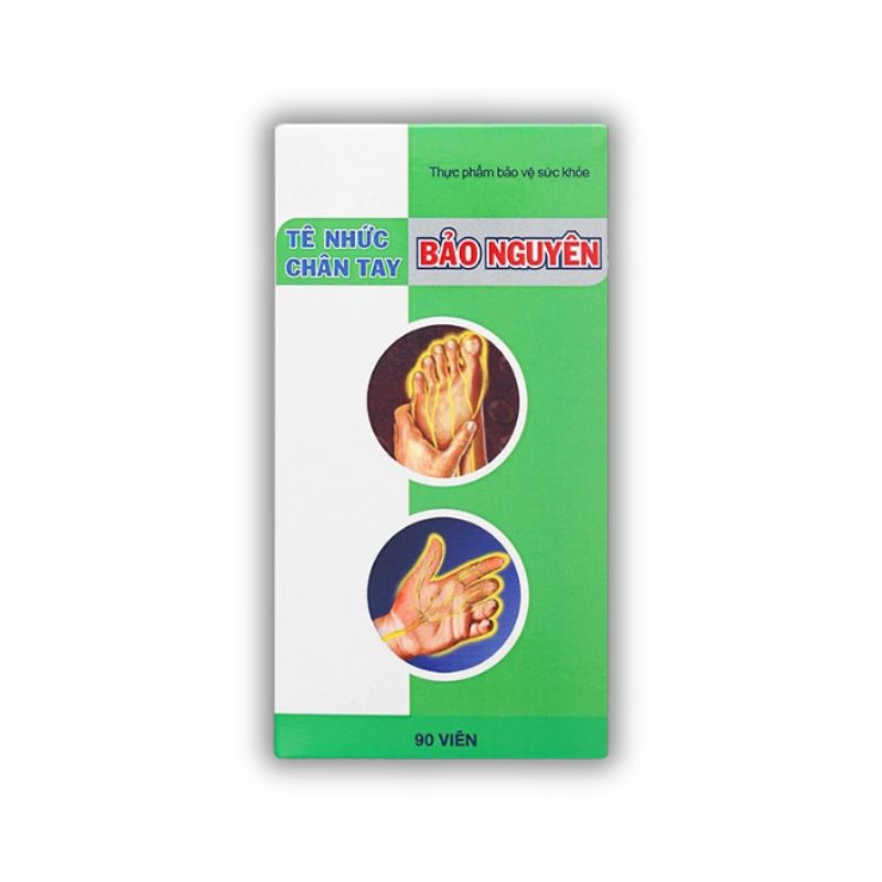 Tê Nhức Chân Tay Bảo Nguyên Viên Uống Hỗ Trợ Tăng Cường Lưu Thông Máu, Giảm Tê Bì Chân Tay (Lọ 90 viên, Hộp 3 vỉ x 10 viên)