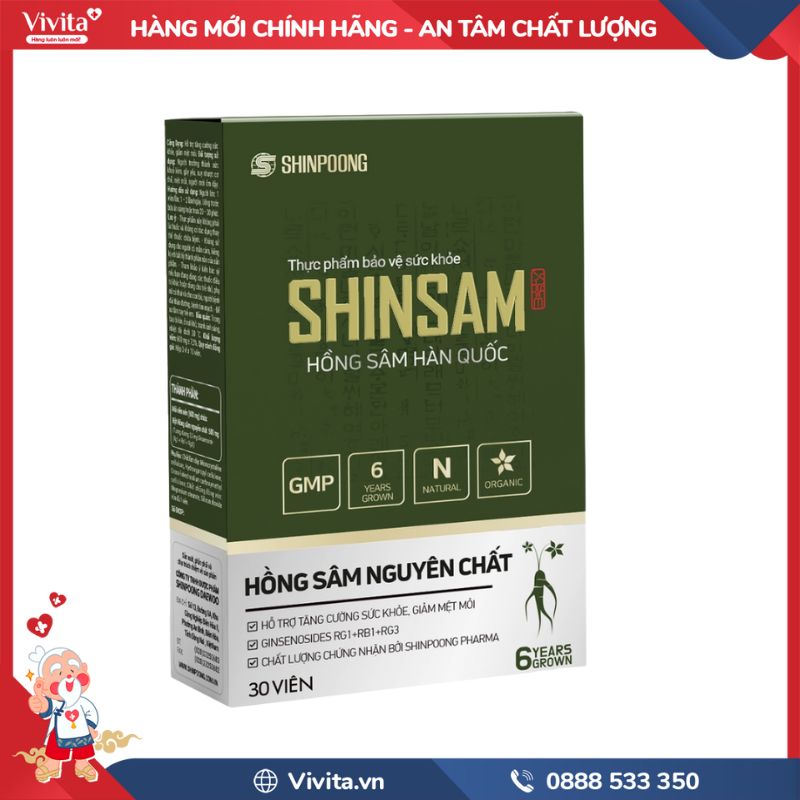 Thành phần chính của Hồng sâm Shinsam Shinpoong
