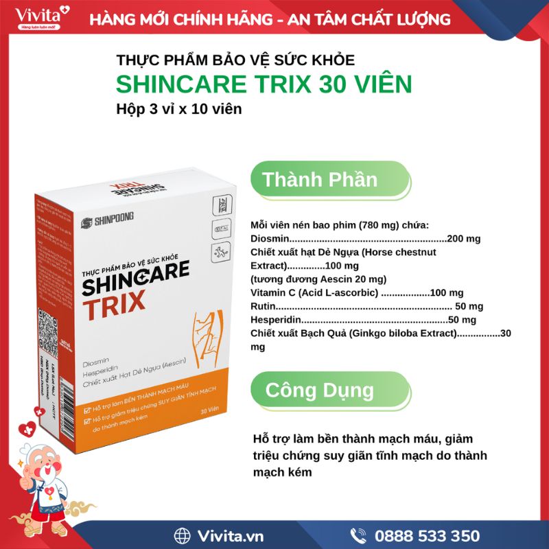 Thành phần của Shincare Trix