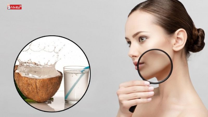 uống nước dừa hỗ trợ đẹp da