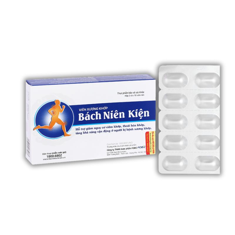 Bách Niên Kiện Viên Uống Hỗ Trợ Giảm Nguy Cơ Viêm Khớp (Hộp 80 viên)