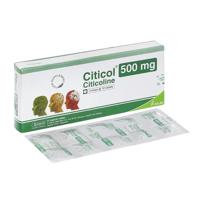 Citicol 500mg của Indonesia hỗ trợ bảo vệ và phục hồi chức năng não bộ (Hộp 30 viên)