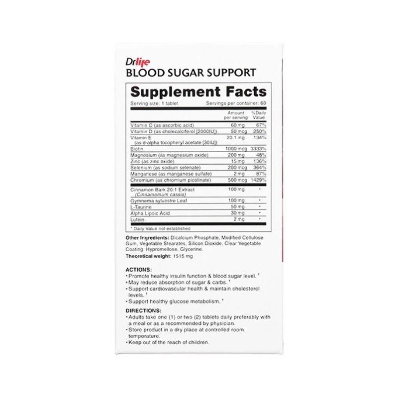 Blood Sugar Support Mỹ Viên Uống Hỗ Trợ Ổn Định Đường Huyết (Hộp 60 viên)