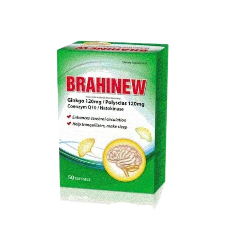 Brahinew Viên Uống Hỗ Trợ Bổ Não, Tăng Cường Trí Nhớ (Hộp 50 viên)