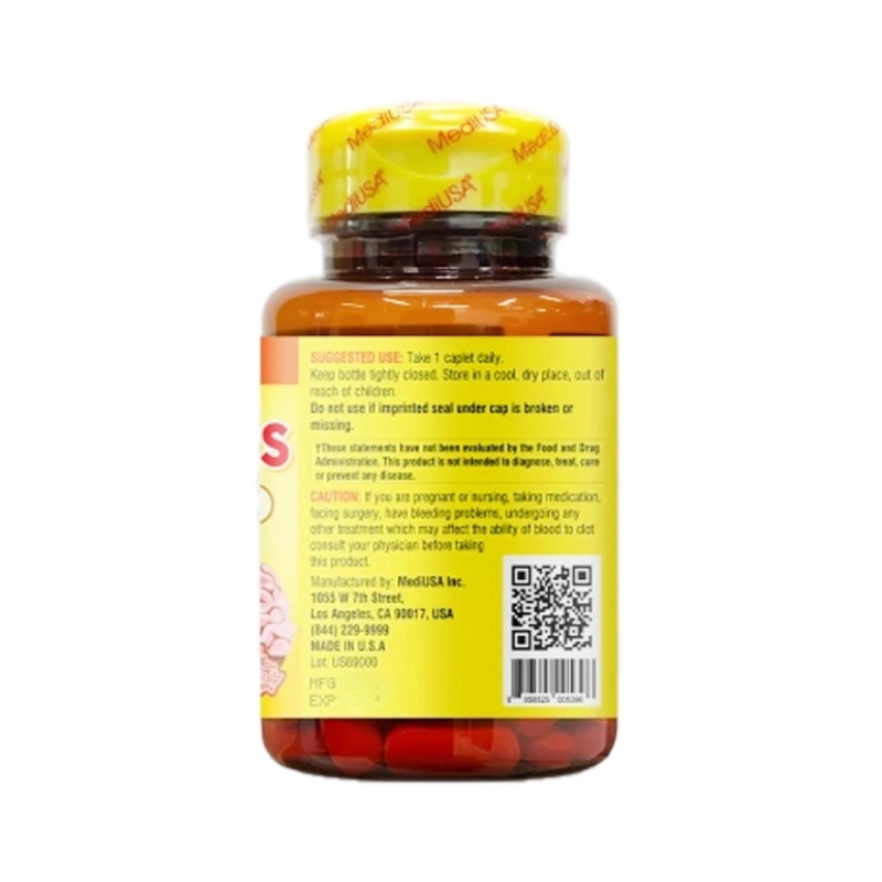 Brain Focus MediUSA hỗ trợ trí não, tăng cường trí nhớ, giảm căng thẳng (Hộp 60 viên)