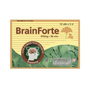 Brain Forte Hàn Quốc Viên Uống Hỗ Trợ Tăng Cường Chức Năng Não Bộ (Hộp 10 viên x 3 vỉ)