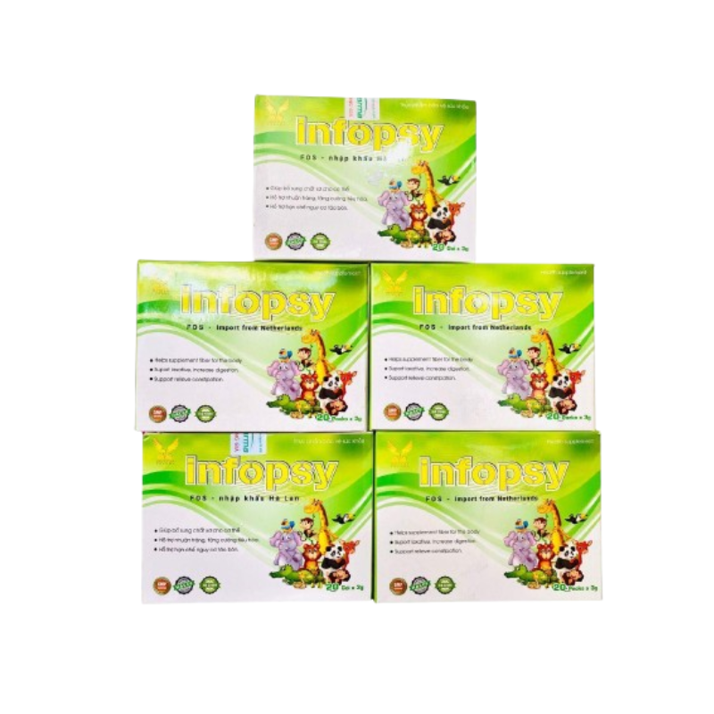 Infopsy Cốm Hỗ Trợ Bổ Sung Chất Xơ, Cải Thiện Tiêu Hóa (Hộp 20 gói x 3g)