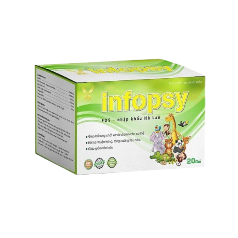 Infopsy Cốm Hỗ Trợ Bổ Sung Chất Xơ, Cải Thiện Tiêu Hóa (Hộp 20 gói x 3g)
