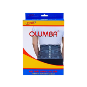 Đai thắt lưng Olumba Orbe size M màu ghi hỗ trợ giảm đau, cố định cột sống (Hộp 1 đai)
