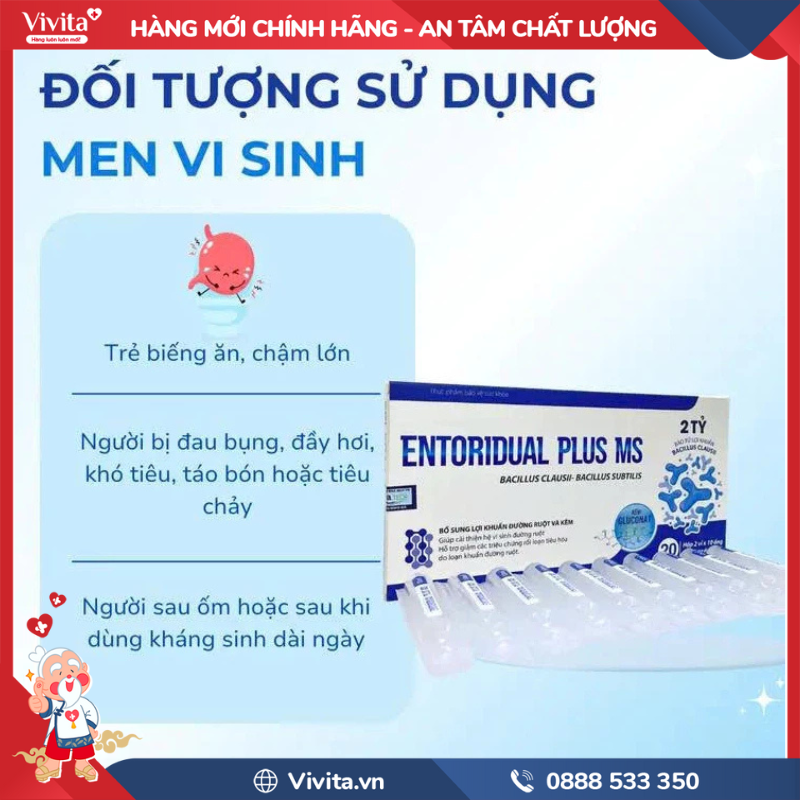 Đối tượng sử dụng Entoridual Plus MS