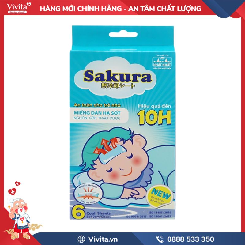 Miếng dán hạ sốt Sakura giá bao nhiêu